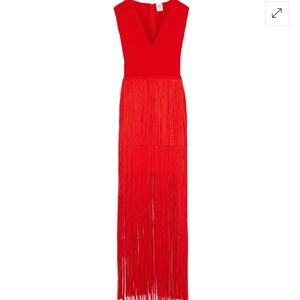 Herve Leger Tiered Fringe Dress